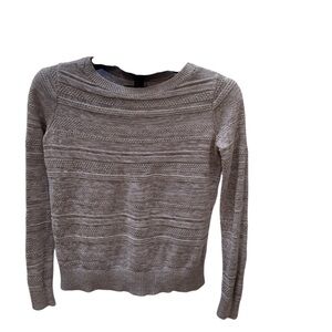 LOFT Textured Knit Sweater in Gray